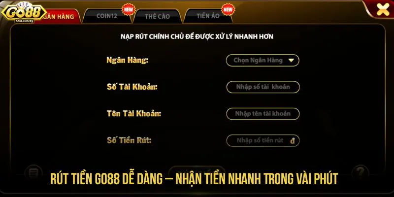 Rút tiền GO88